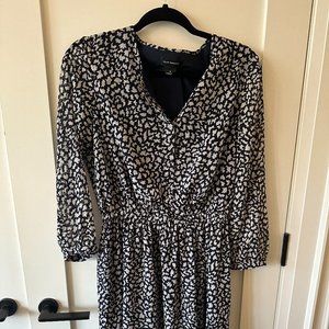 Club Monaco White & Navy Dress